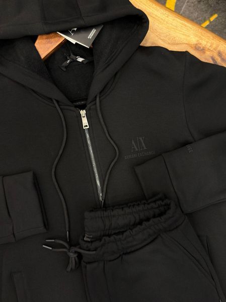 Спортивний костюм ARMANI AX на флісі LUX чорний TSFLIS017 TSFLIS017 фото