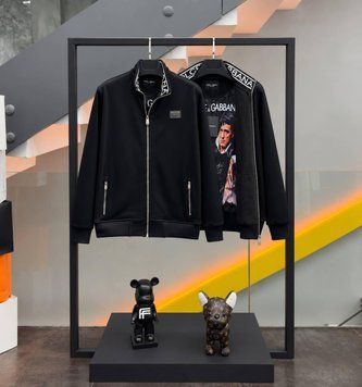 Зіпка світшот на флісі DOLCE GABBANA чорний Zipkof003 5485030 фото