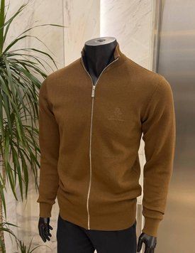 Зіп кофта трикотаж LORO PIANA гірчичний Zipkof001 5460451s3 фото