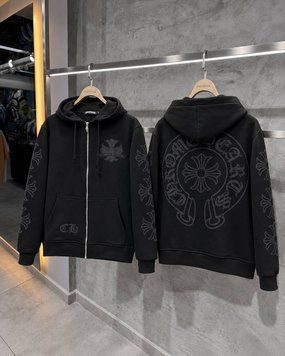 Худі тринитка CHROME HEARTS чорний/чорний Hud007 5548670s2 фото